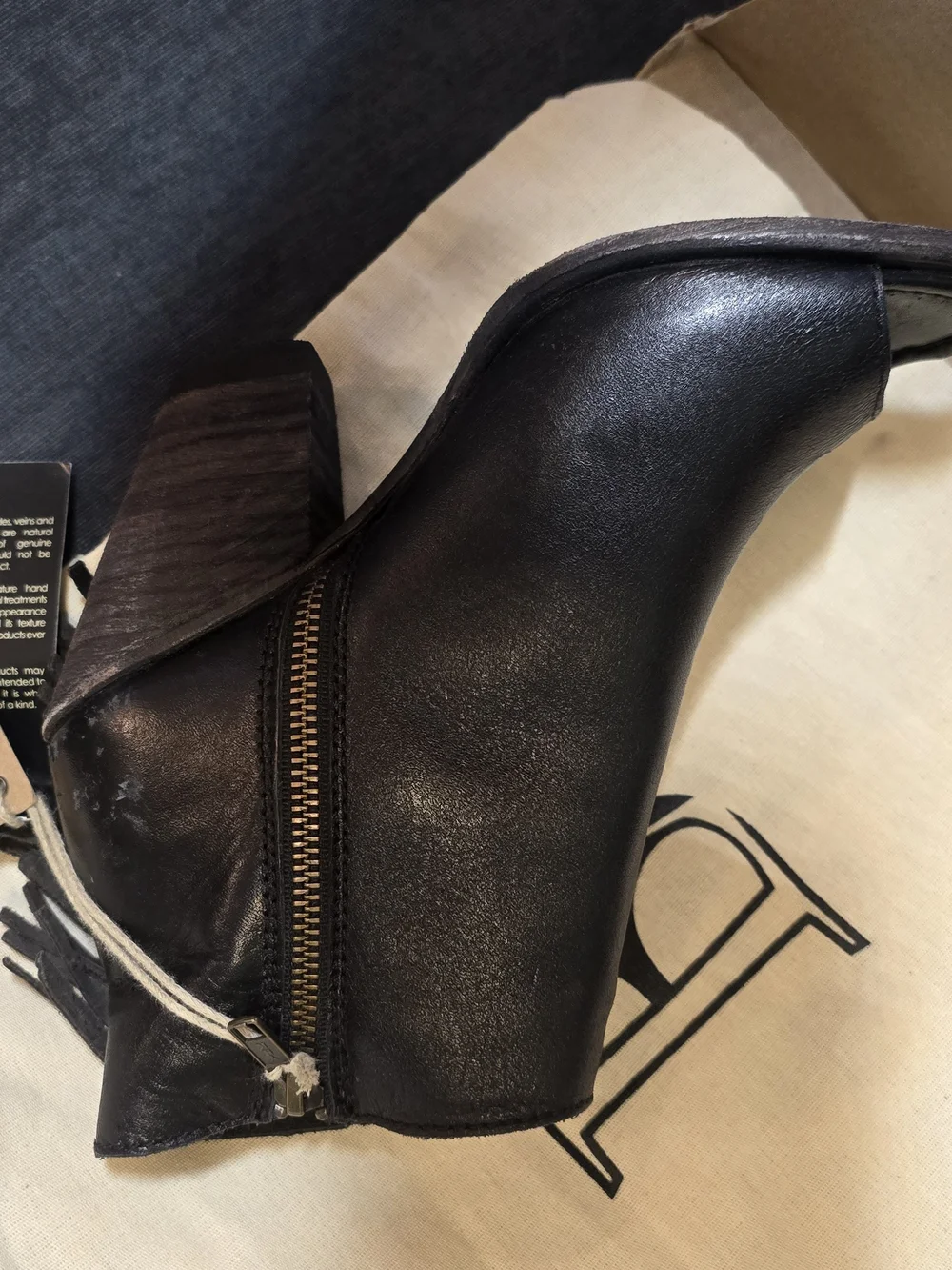 Liberty Black Womens Open Toe Fringe Concho Ankle Booties Black Leather Western